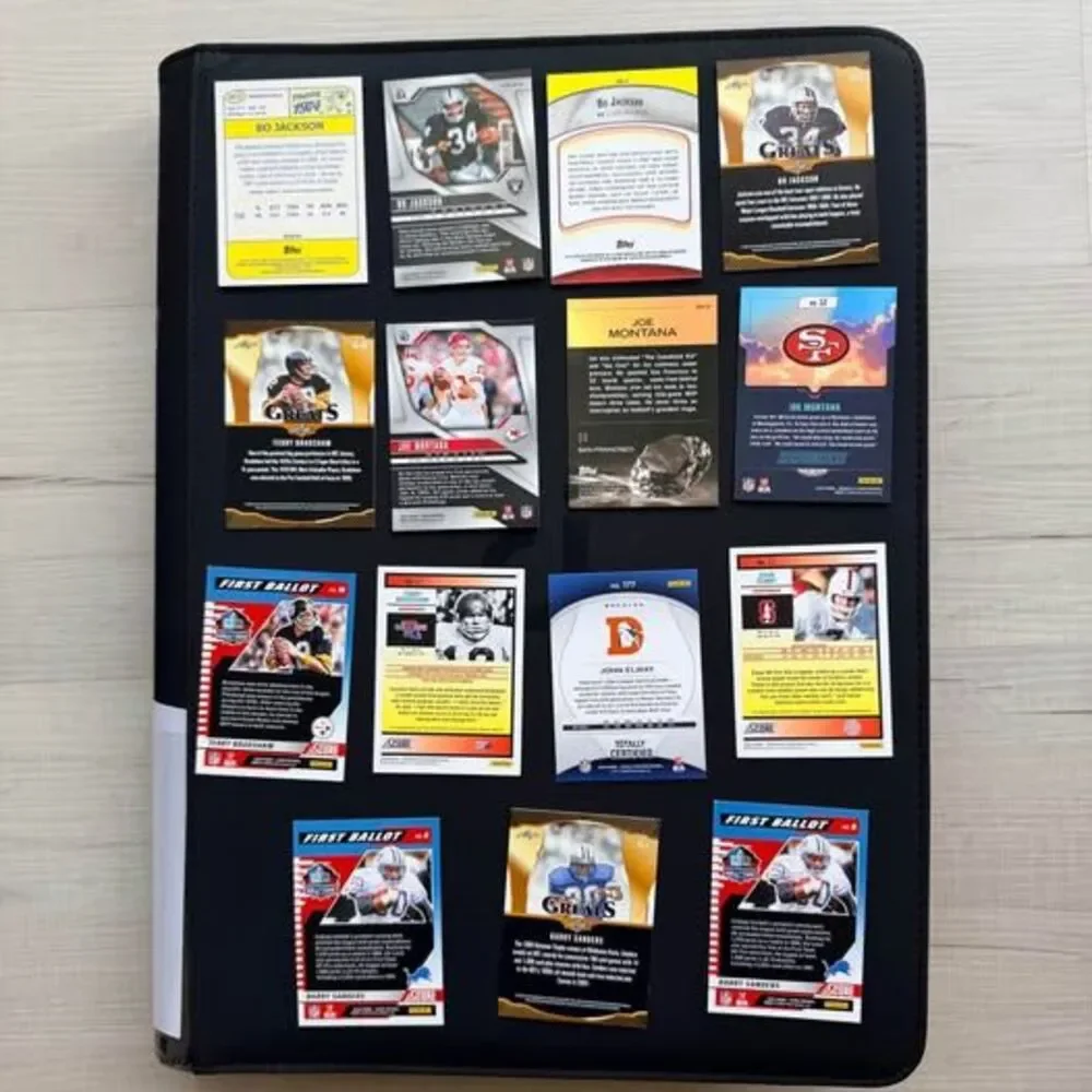NFL Hall of Fame Football Card Lot – 15 Cards | Bo Jackson, Barry Sanders, Joe M